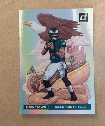 2020 Panini Donruss Downtown #D-JH Jalen Hurts — front