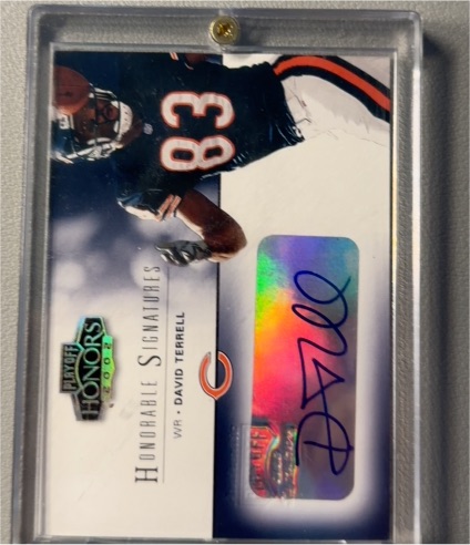 2002 Playoff Honors Honorable Signatures #HS29 David Terrell — front