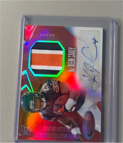 2014 Panini Certified #227 Ka'Deem Carey Rookie Patch Auto — front
