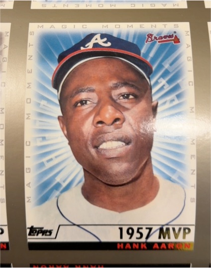 2000 Topps Magic Moments #237b Hank Aaron 1957 MVP Atlanta Braves — front