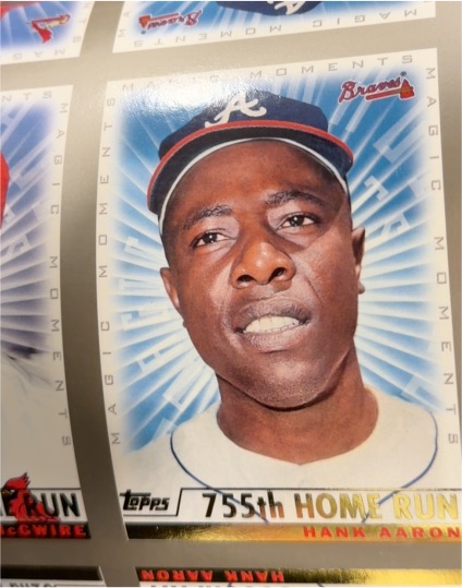 2000 Topps #237A Hank Aaron Magic Moments 755th Home Run — front