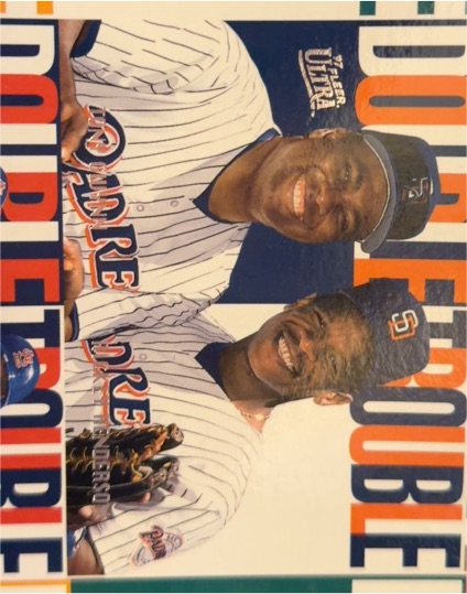 1997 Fleer Ultra Double Trouble #19 Tony Gwynn / Rickey Henderson — front