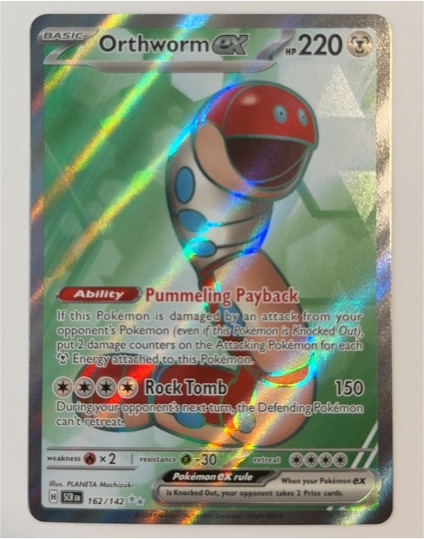 2024 Pokémon SV07: Stellar Crown #162/142 Orthworm ex — front