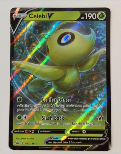 2021 Pokémon TCG SWSH06: Chilling Reign #007 Celebi V — front