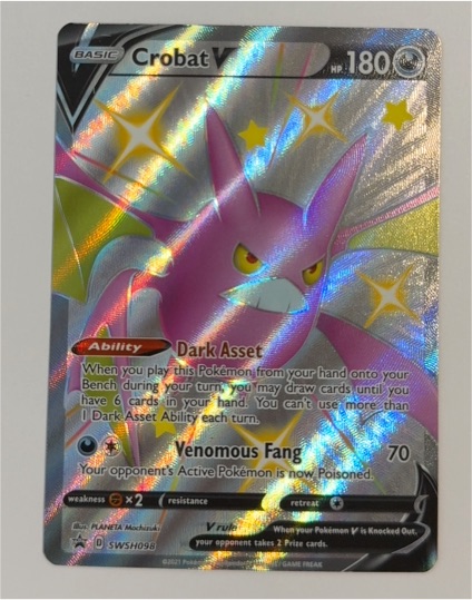 Pokémon TCG Crobat V SWSH Black Star Promos SWSH098 — front