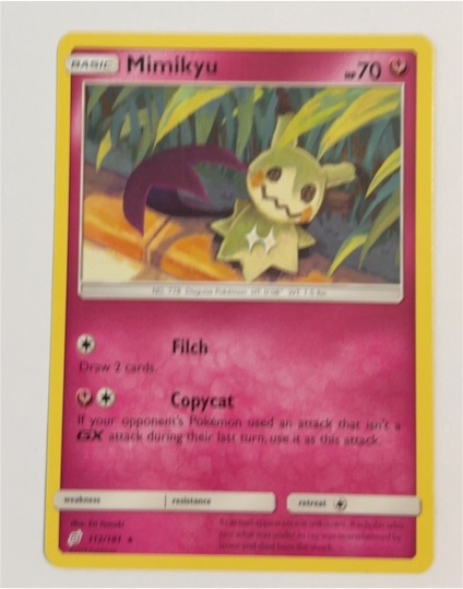2019 Pokémon TCG Sun & Moon Team Up #112 Mimikyu — front