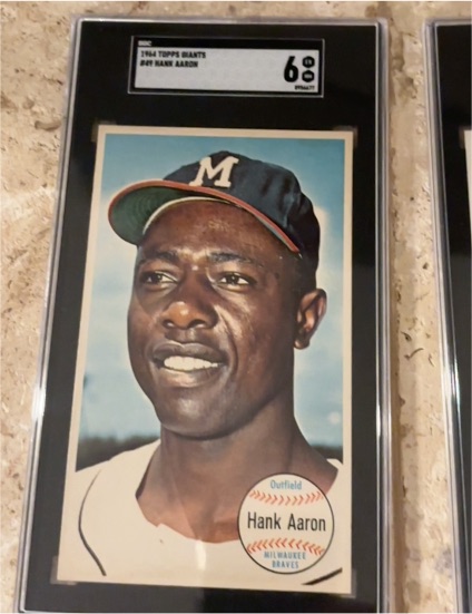 1964 Topps Giants #49 Hank Aaron — front