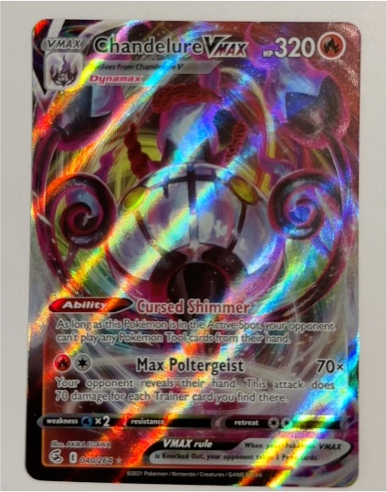 2021 Pokémon SWSH08: Fusion Strike #040 Chandelure VMAX — front