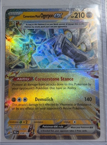 2024 Pokémon SV: Prismatic Evolutions #058 Cornerstone Mask Ogerpon ex — front