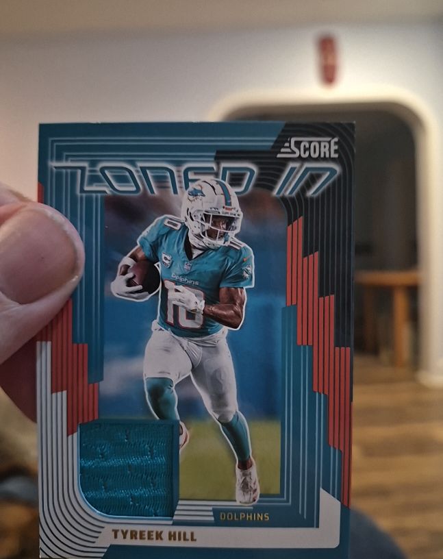 2025 Panini Score Zoned In #ZON-THL Tyreek Hill — front