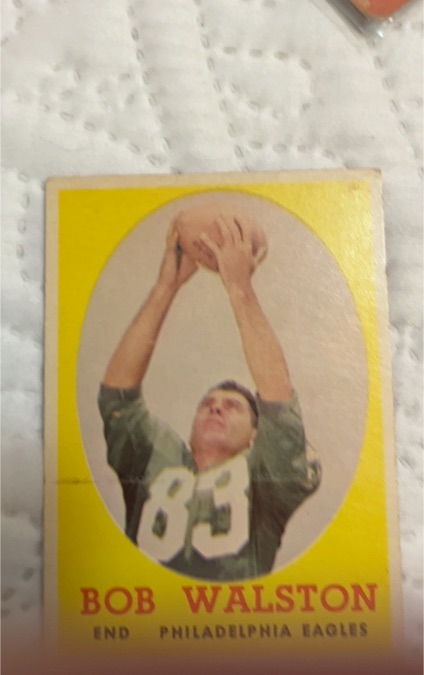1958 Topps Football #87 Bob Walston — front