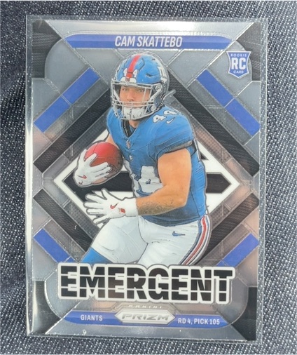 2025 Panini Prizm #1 Cam Skattebo Emergent — front