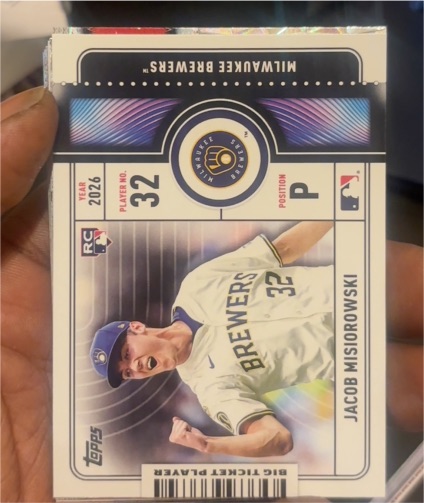 2026 Topps Series 1 #BTP-2 Jacob Misiorowski — front
