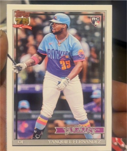 2026 Topps 75 Series 1 #T91-61 Yanquiel Fernandez — front