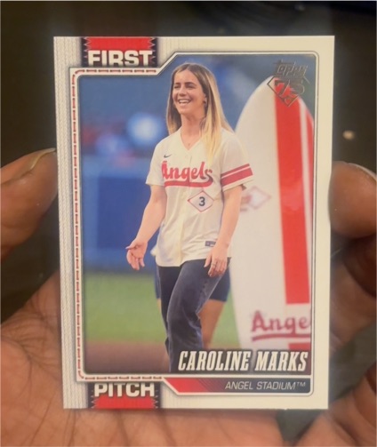 2026 Topps Series 1 First Pitch #FP-3 Caroline Marks — front