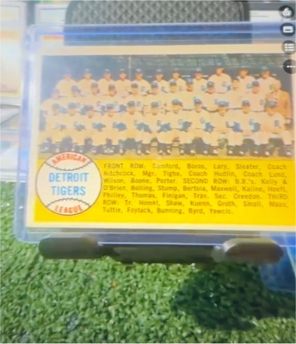1958 Topps #408 Detroit Tigers Team — front