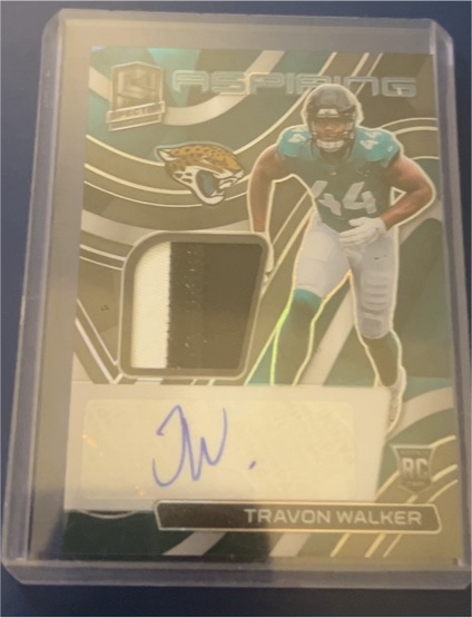 2022 Panini Select Aspiring Rookie Patch Auto Travon Walker — front
