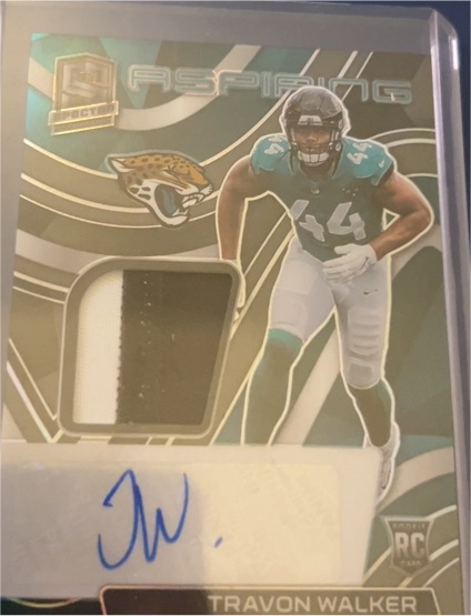 2022 Panini Spectra Aspiring #APA-TWA Travon Walker Rookie Patch Auto — front