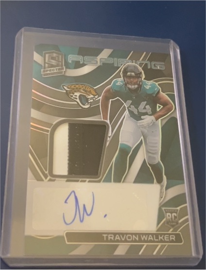 2022 Panini Spectra Aspiring Patch Auto #APA-TWA Travon Walker — front