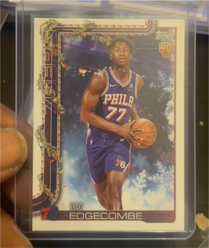 2025-26 Topps Holiday #H163 VJ Edgecombe — front