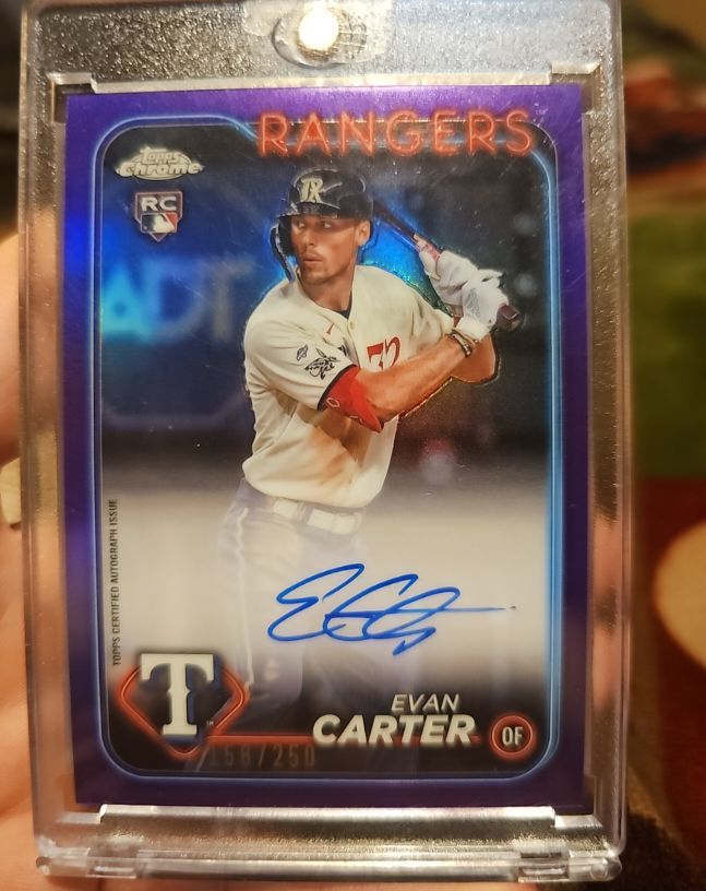 2024 Topps Chrome Rookie Autographs #RA-EC Evan Carter — front