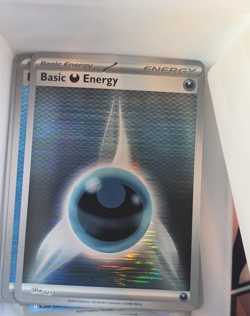 2025 Pokemon Scarlet & Violet Energies #023 Basic Darkness Energy — front