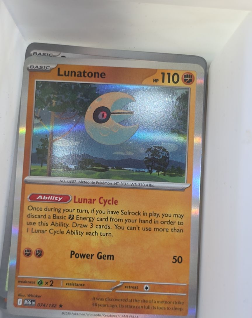 2025 Pokemon TCG Mega Evolutions #074 Lunatone — front