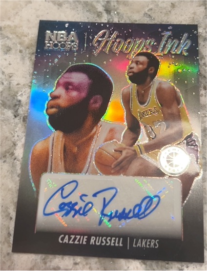 2023-24 Panini Hoops Premium Stock Hoops Ink #HI-CAZ Cazzie Russell — front