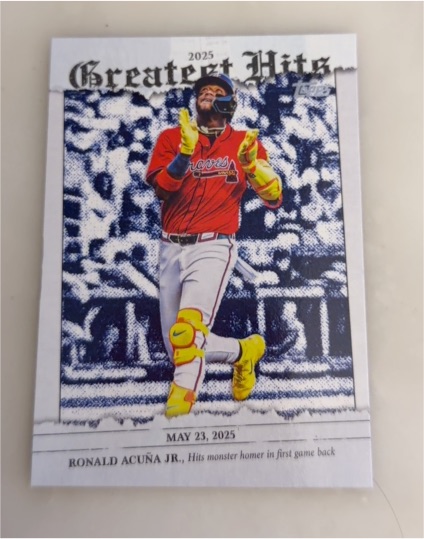 2026 Topps Series 1 #GH-19 Ronald Acuña Jr. Greatest Hits Atlanta Braves — front