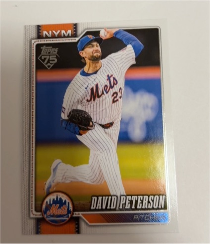 2026 Topps Series 1 #215 David Peterson — front