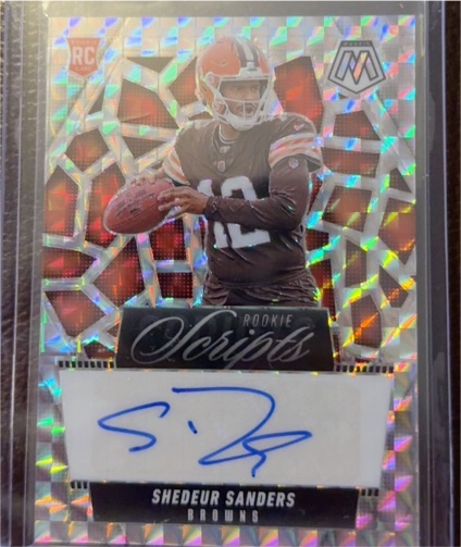 2025 Panini Mosaic Rookie Scripts #RS-SSS Shedeur Sanders — front