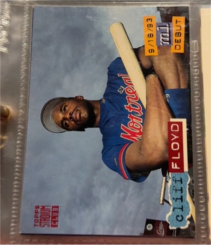 1994 Topps Stadium Club #127 Cliff Floyd — front