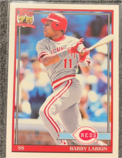 1991 Topps #T91-81 Barry Larkin — front