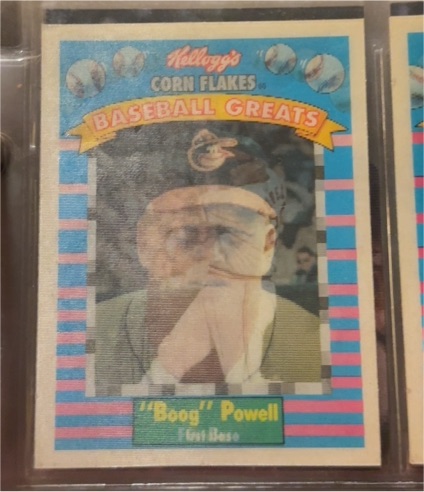 1991 Kellogg's Corn Flakes Baseball Greats #13 Boog Powell — front