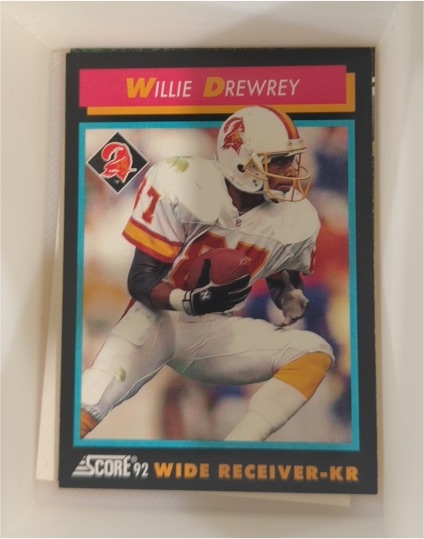 1992 Score #379 Willie Drewrey — front