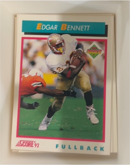 1992 Score #491 Edgar Bennett — front