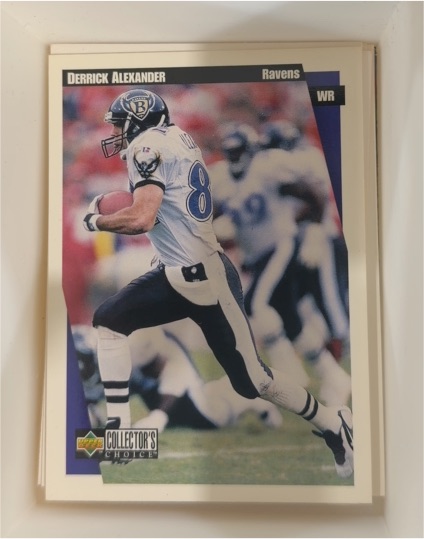 1997 Upper Deck Collector's Choice Derrick Alexander WR Ravens — front