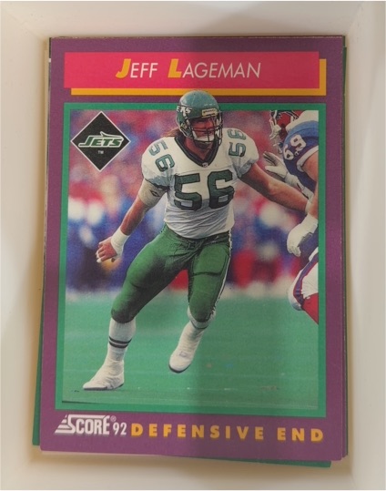 1992 Score #208 Jeff Lageman — front