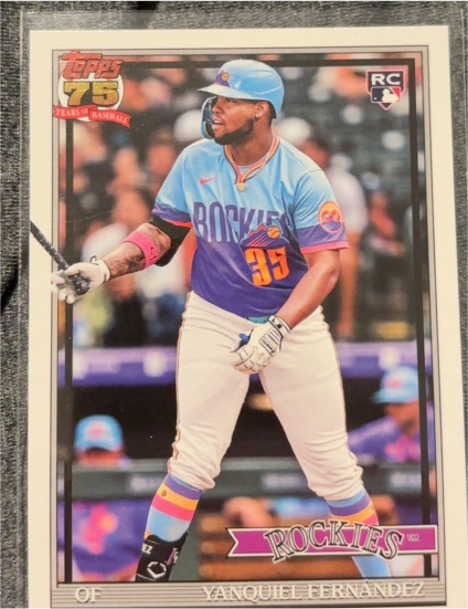 2026 Topps #T91-61 Yanquiel Fernandez 1991 Topps Baseball — front