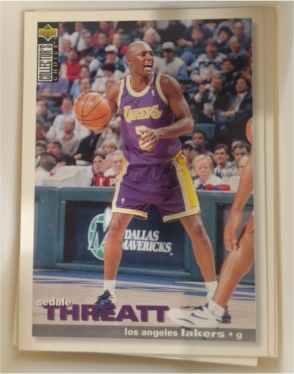 1995 Upper Deck Collector's Choice #230 Sedale Threatt — front