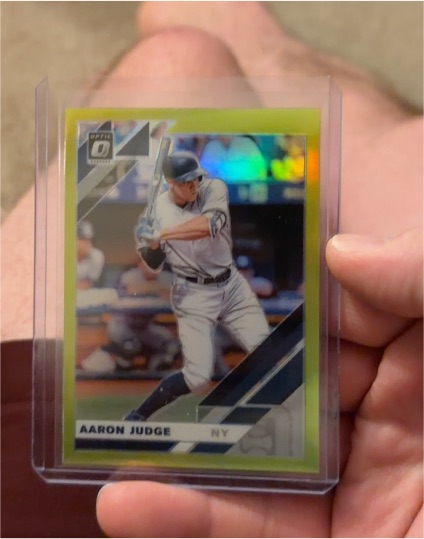 2019 Donruss Optic #121 Aaron Judge Lime Green Prizm — front
