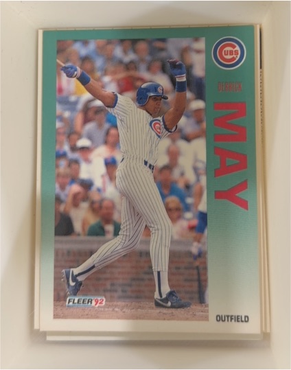 1992 Fleer #387 Derrick May — front