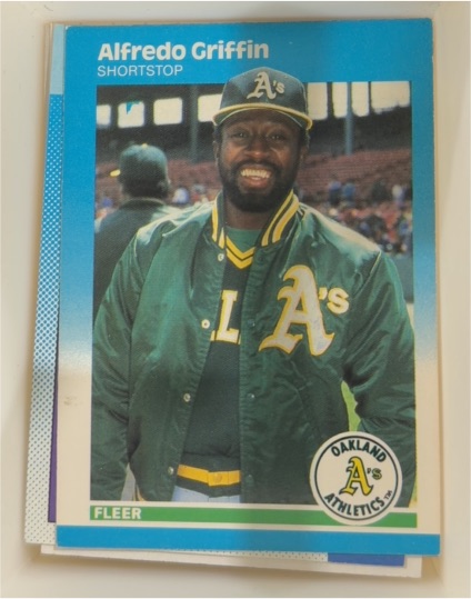 1987 Fleer #392 Alfredo Griffin — front
