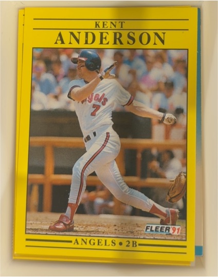 1991 Fleer #481 Kent Anderson — front