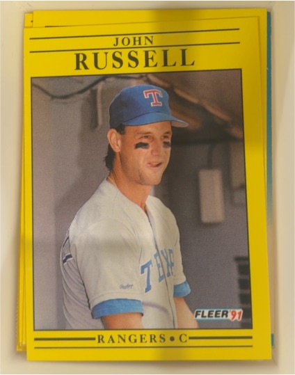 1991 Fleer #301 John Russell Texas Rangers — front