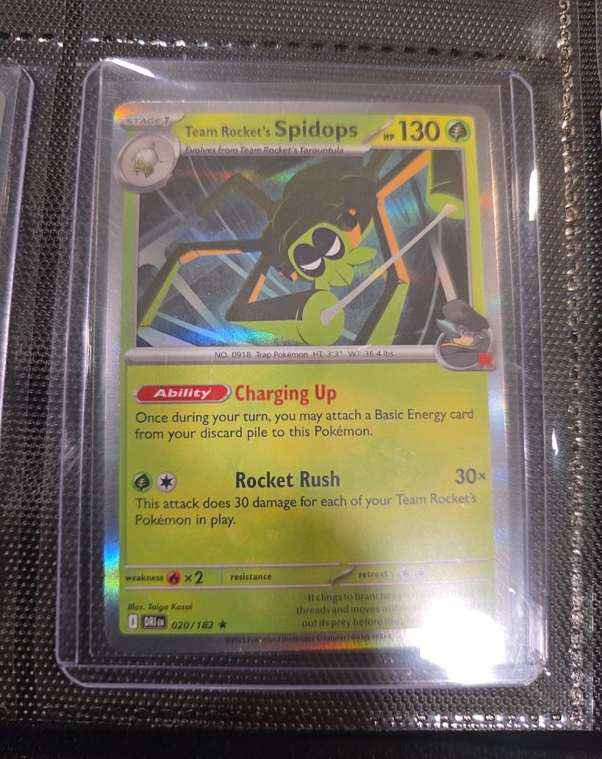 2025 Pokemon SV10: Destined Rivals #020 Team Rocket's Spidops — front