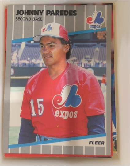 1989 Fleer #388 Johnny Paredes Montreal Expos — front