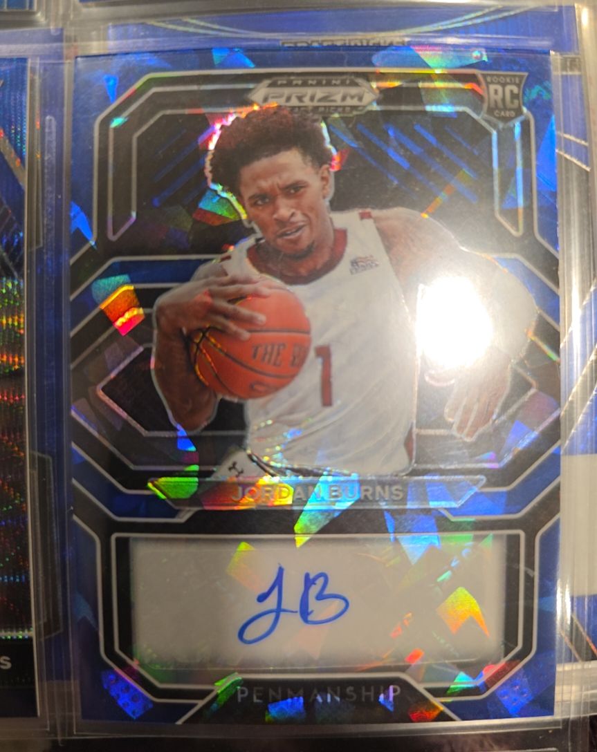 2021 Panini Prizm Draft Picks #CP-JBU Jordan Burns Penmanship Rookie Autograph — front