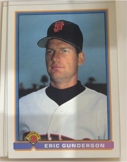 1991 Bowman #628 Eric Gunderson — front