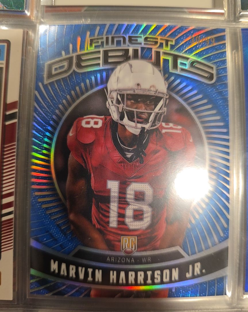 2024 Topps Finest #D-4 Marvin Harrison Jr. — front